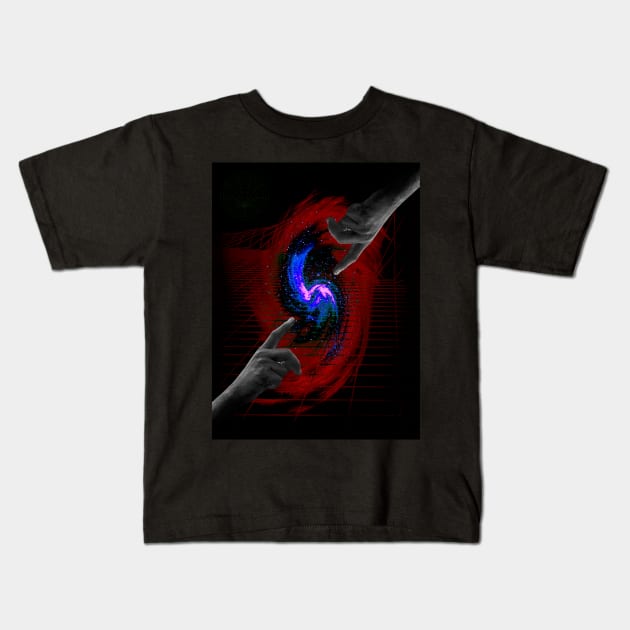 Galaxy Grid Kids T-Shirt by RAdesigns